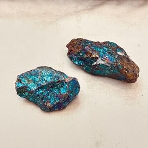 2 Rainbow Pyrite Stones